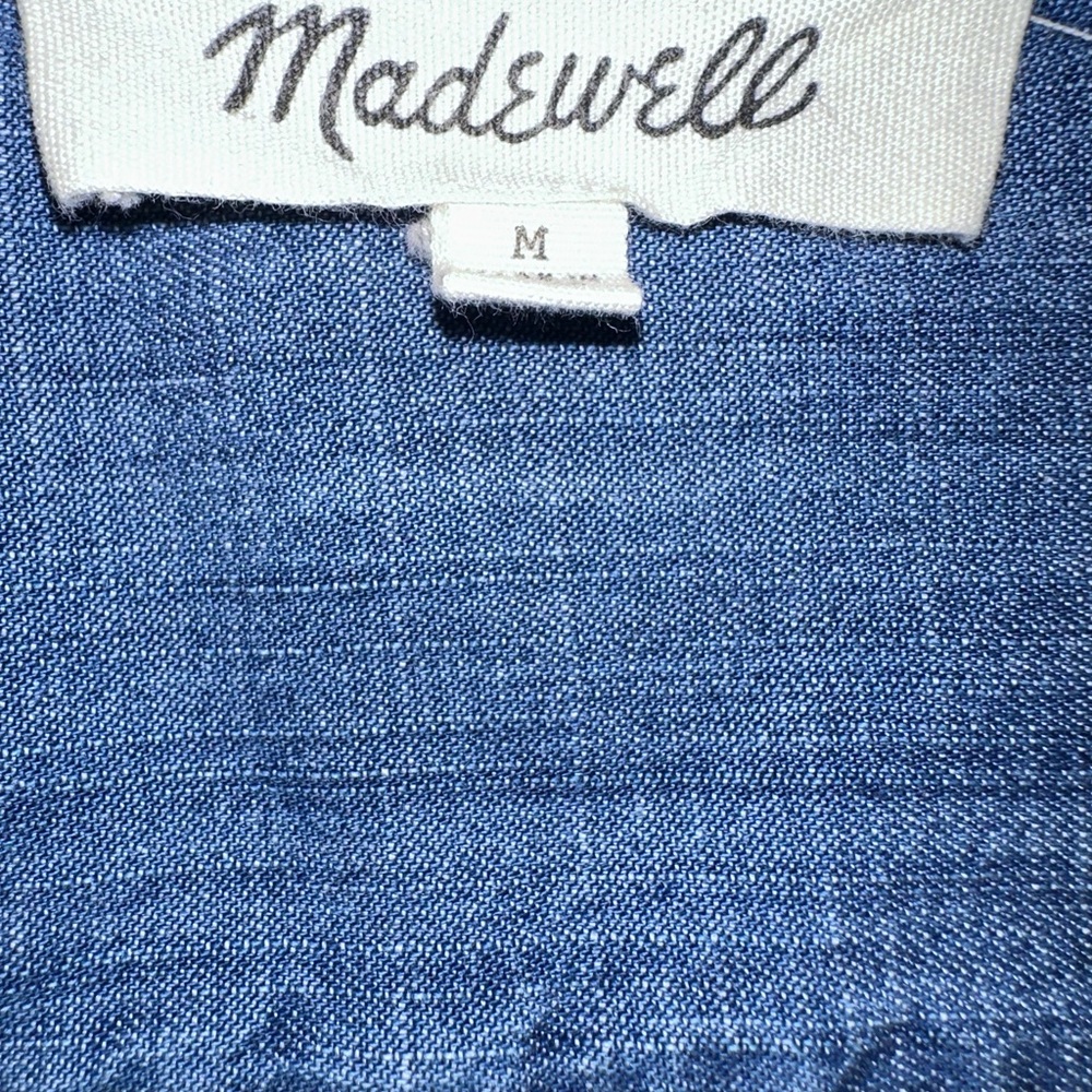 Madewell‎ Jean Shirt with Waist Tie, Size M - Picture 7 of 7